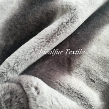 Bold Stripes Printed Fake Fur Knitted Fabric